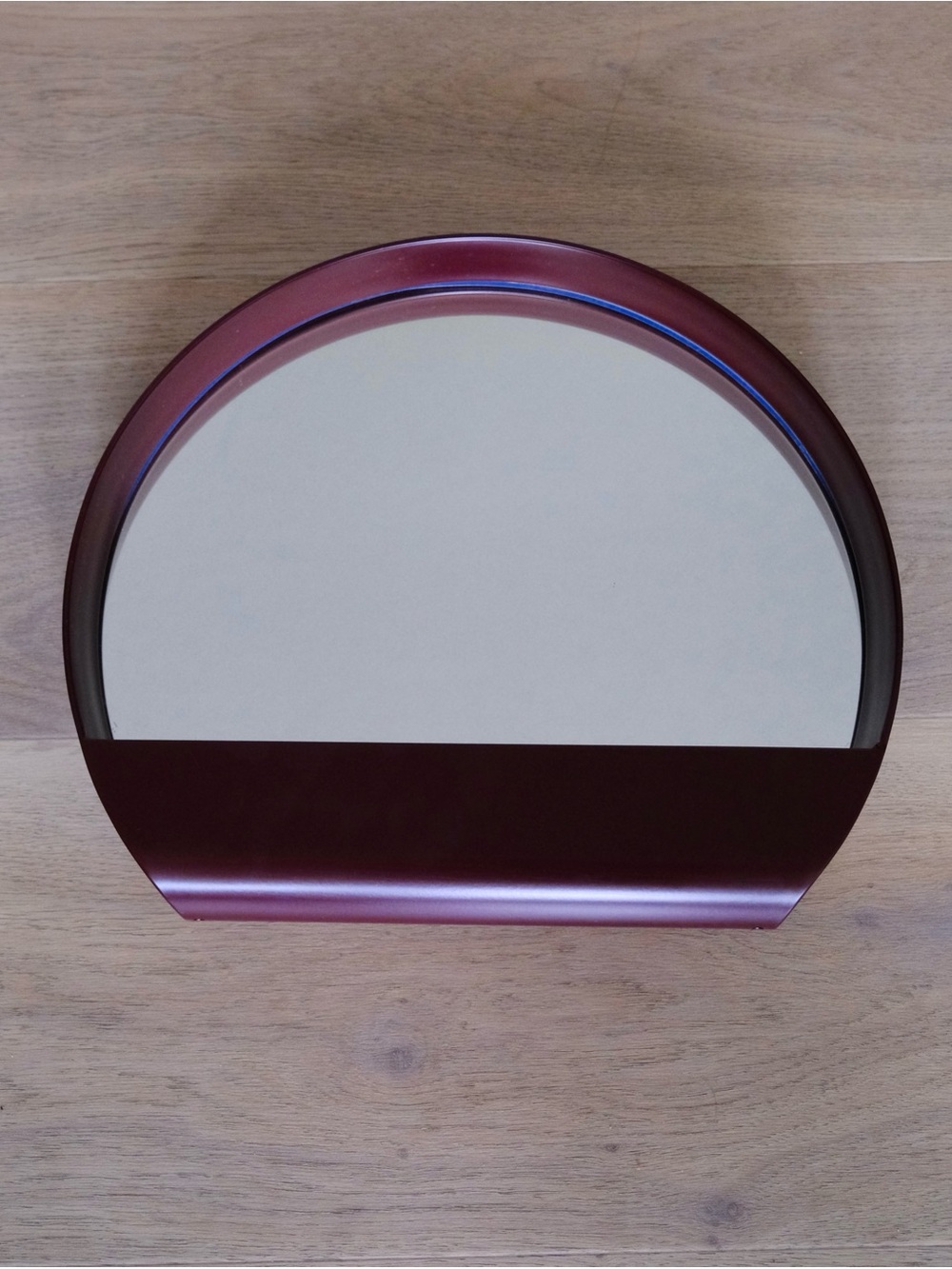 2004 IKEA Ypperlig Burgundy Metal Wall Mirror By HAY